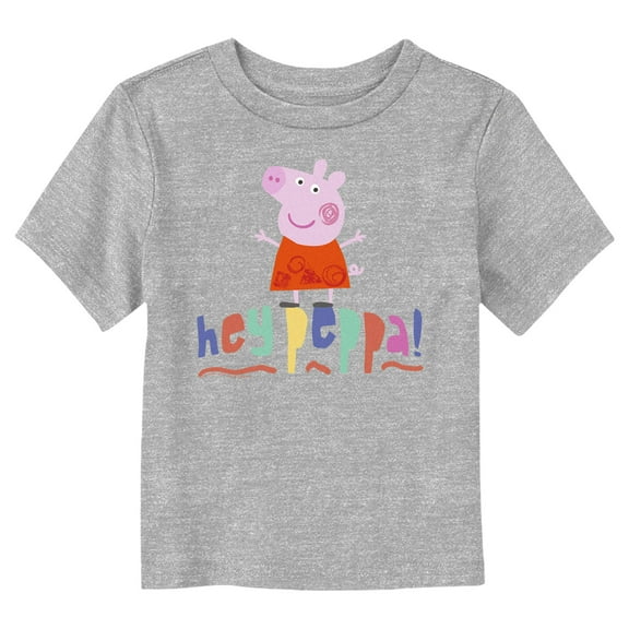 Toddler's Peppa Pig Hey Peppa Cartoon Portrait Graphic Tee Athletic Heather 2T