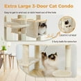 thumbnail image 3 of Pefilos 72" Large Cat Tree Tower with Sisal Scratching Post, Indoor Cat Condo for Big Cat Maine Coon, Beige, 3 of 12