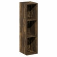 thumbnail image 4 of Furinno FULDA 3-Tier Narrow Bookshelf 8-In Width Storage Shelf Amber Pine, 4 of 5
