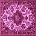 thumbnail image 1 of Ahgly Company Indoor Square Medallion Pink Traditional Area Rugs, 5' Square, 1 of 4