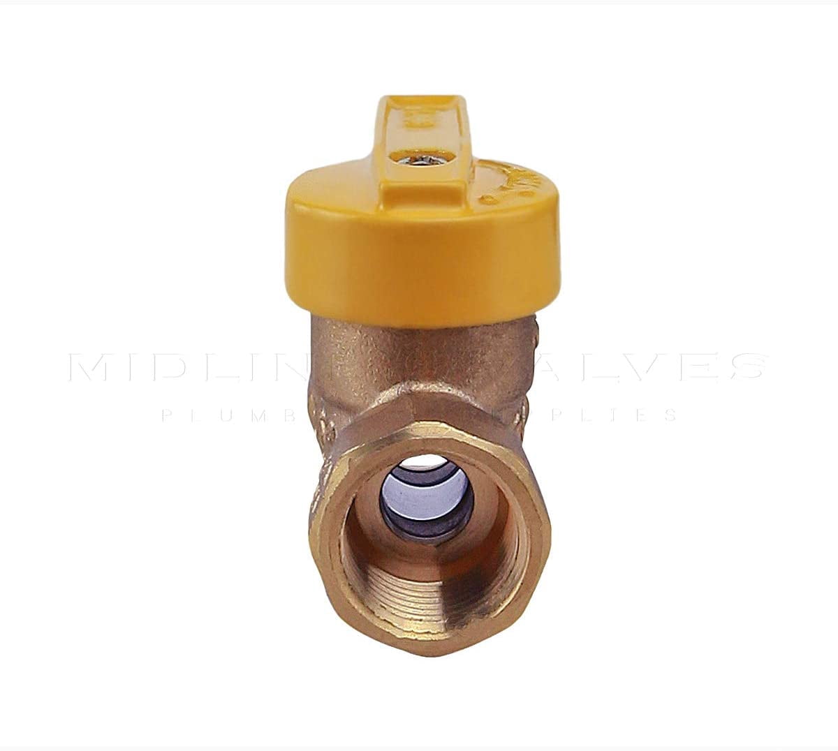 Midline Valve 1PC34-5 Superior One Piece Gas Ball Valve, 3/4 in. FIP Connections, Brass (Pack of 5)