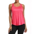 thumbnail image 4 of CAIXIA Women's Active Workout Tank Tops Racerback Sleeveless Tank Tops for Women Scoop Neck Basic Undershirt Workout Sports Shirts Stretch Racerback Breathable Tee,Hot Pink, 4 of 7