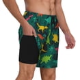 thumbnail image 2 of Honeii Colorful Dinosaurs Print Men's Swim Shorts,Mens Swim Trunks,Breathable Mesh Beach Shorts for Swimming,Surfing, and Beach Activities-X-Large, 2 of 6