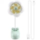 thumbnail image 1 of Ventilador de Clip Recargable por USB con Diseño de Flores, Rotación de 360° y Luces LED para Cochecito o Camping, Color Verde., 1 of 9