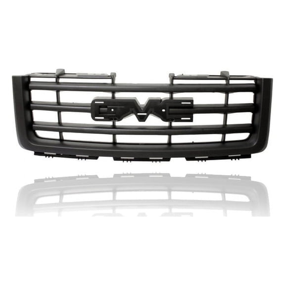 Grille - Compatible/Replacement for '07-13 GMC Sierra/Hybrid 1500 - Black Frame/Insert, With Emblem Provision - 22761793