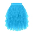 thumbnail image 3 of DuoJiaJ Elegant Sheer Layered Midi Skirt With Ruffled Hem For Lightweight Flowy Skirt For Casual Party And Wear Skirts For Women Blue M, 3 of 3