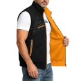 thumbnail image 3 of Ahabrexf Men's Sleeveless Casual Vest, Full Zip Stand Collar Printed Lightweight Polyester Outerwear with Zipper Pockets for Spring Autumn Daily Wear, 3 of 7