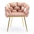 thumbnail image 4 of Modern Leisure Velvet Accent Chair | Creates Simple and Unique Atmosphere | High - Quality Cotton Inside, Velvet Outside | Comfortable Seating for Any Home Spot, 4 of 5