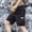 Black, variant on Men's 100% Cotton Cargo Shorts Workwear Multi Pocket Shorts Elastic Belt Relaxed Fit Casual Summer Hiking Shorts Big and Tall Size XS-3XL Khaki