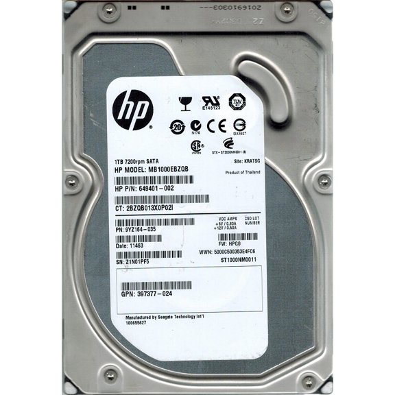 ST1000NM0011 P/N: 9YZ164-035 F/W: HPG0 1TB Seagate KRATSG HP