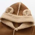 thumbnail image 3 of Snowsuit Baby Boy Hoodie Bear Ear Boy Romper Outfit Warm Premature Baby Boy Clothes 3-6 Months, 3 of 8