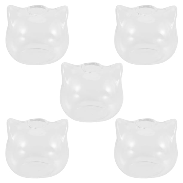 5X En Forma de Gato Florero de Vidrio Planta Hidropónica Florero Terrario Contenedor Olla Decoración Arte Regalo