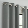 thumbnail image 3 of Eclipse Twill Blackout Twill 2 Pack Window Curtain Panels, Grommet - 37" W x 84" L - Smoke, 3 of 4