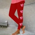 thumbnail image 2 of Feancey Todays Sales Valentines Day Leggings for Women Butt Lift High Waisted Tights Cute Heart Print Seamless Yoga Pants Tummy Control Stretchy Workout Pant Red XL, 2 of 7