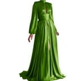 thumbnail image 2 of Njagoc3 Womens Long Sleeve Solid Color Maxi Dress, Floor - Length, Formal Evening & Prayer Outfit, 2 of 6