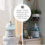 Crane Ultrasonic Elephant Humidifier, 1 Gallon Cool Mist Animal ...