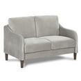 thumbnail image 3 of Furniture of America Litt Upholstered Fabric Gray Loveseat with Cushions, 3 of 10