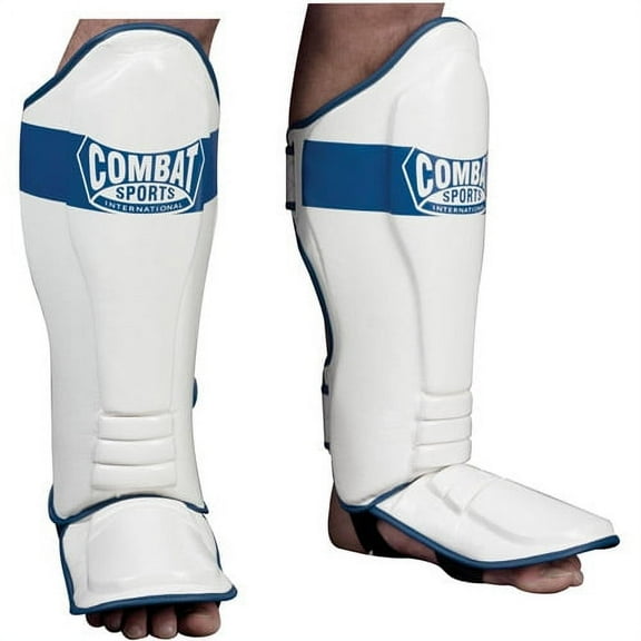 Combat Sports MMA Kickboxing Shin Guards XLarge White