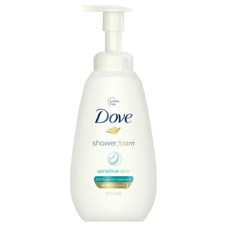 (2 pack) Dove Sensitive Skin Shower Foam, 13.5 oz (Best Shower Gel For Sensitive Skin)