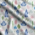 thumbnail image 1 of Soimoi Watercolor Floral Print,Cotton Cambric, Quilting Fabric Sold by The Yard 42 Inch Wide, Medium Weight Cotton Fabric, SewingSupplies,Blue & White, 1 of 1
