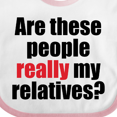 thumbnail image 4 of Inktastic Really My Relatives? Boys or Girls Baby Bib, 4 of 4