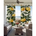 thumbnail image 6 of Summer Lemon Blackout Curtains for Bedroom Living Room Darkening Curtains 84 Inch Length 2 Panels Set Watercolor Yellow Green Leaves Fruit Window Curtain Window Treatment Grommet Drapes 42"x84", 6 of 9