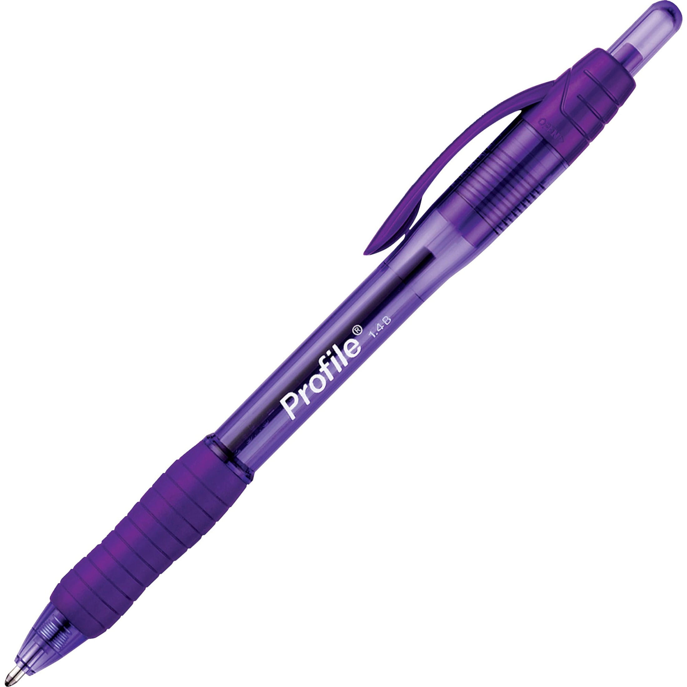 Profile Retractable Ballpoint Pens Purple 12 Count 1 1.4mm Bold 