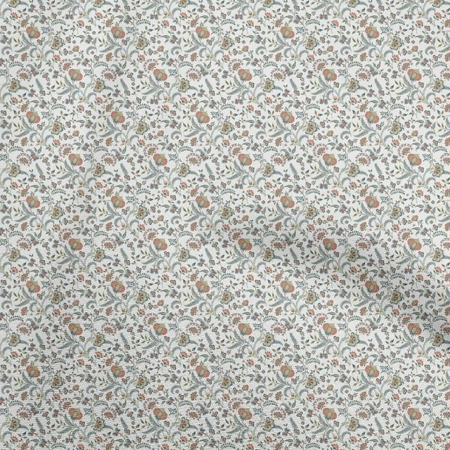Tissu Imprimé Tissu de Tissu de Robe de Jacobée de Polyester Spandex Blanc par la Cour 56 Pouces de Large