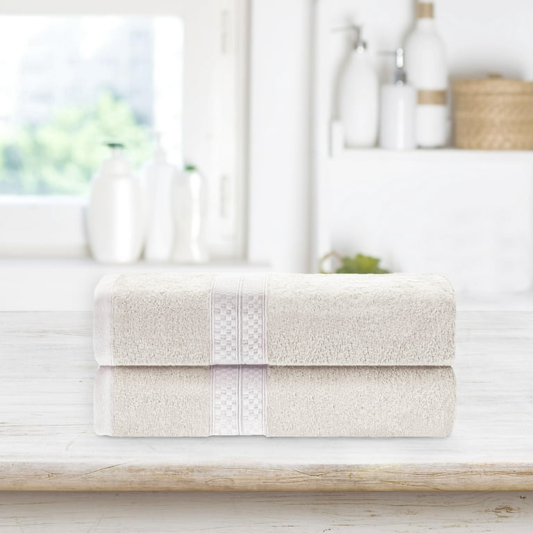 Superior Ultra-Soft Rayon from Bamboo Cotton Blend Bath and Hand Towel Set Cocoa / 2 Piece Bath Towels & 6 Piece Hand Towels