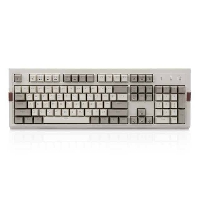 AJAZZ AK510 104 Teclas Teclado mecánico con cable Teclado mecánico retro PBT Tecla Cap Efecto de luz Ajazz Gris blanco