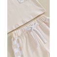 thumbnail image 6 of Bagilaanoe Baby Girls Summer Outfit Shorts Sets Short Sleeve T-Shirts Shorts Toddler Kids Checkerboard Patchwork Clothes 0-3T, 6 of 8
