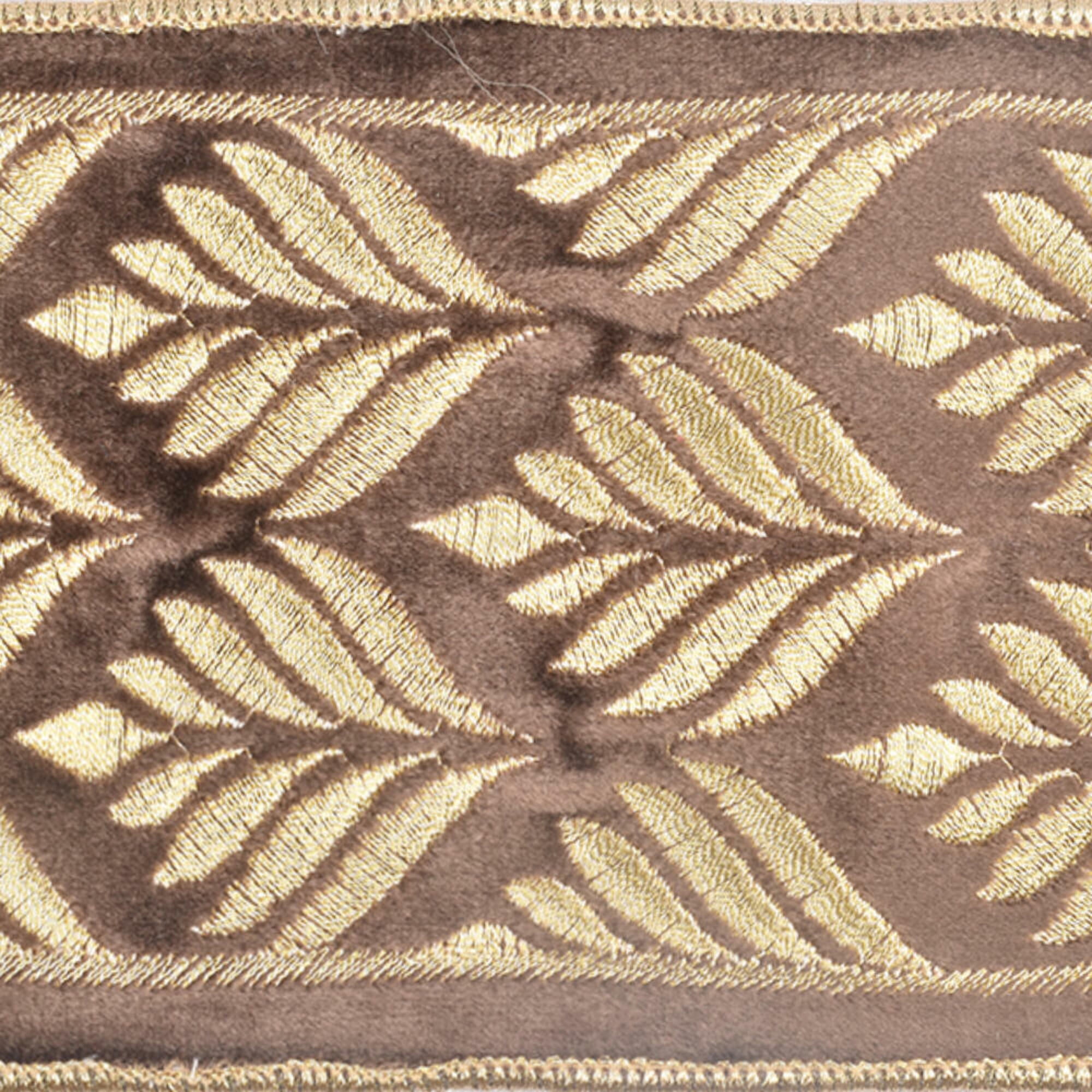 Vickerman 4" x 10 Yards Light Brown Embroidery Ribbon