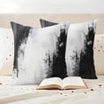 thumbnail image 4 of Pack of 2 Outdoor Pillow Covers 16x16 Inch Waterproof Black Gray White Throw Pillow Covers,Decorative Couch Pillow Case Sham Minimalism Abstract Ombre Aesthetic Patio Garden Pillowcases Cushion Cover, 4 of 8