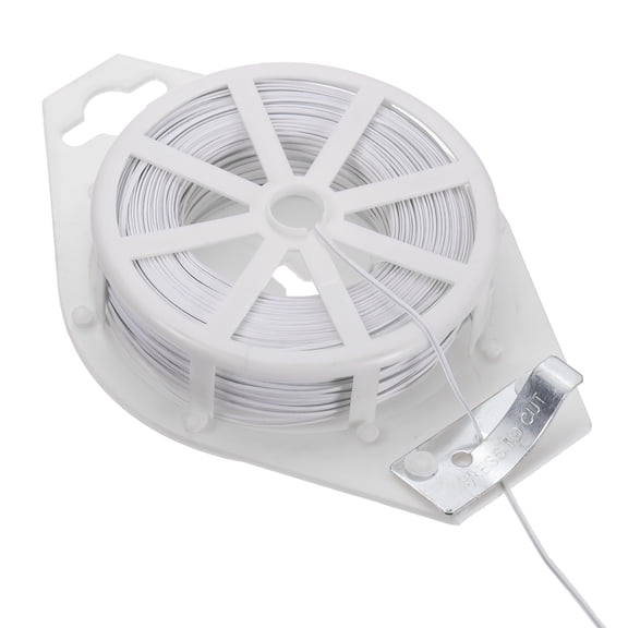Uxcell Twist Tie with Cutter 328FT (100m) Garden Plant Ties Garden Twine Support Wire for Gardening Plant Support Growth Care Home Office Cable Organization, White
