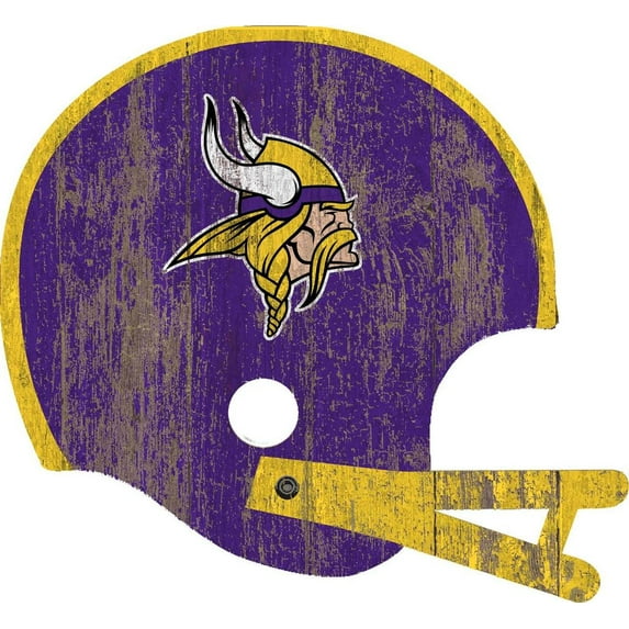 Minnesota Vikings Sign - Large Wood Helmet