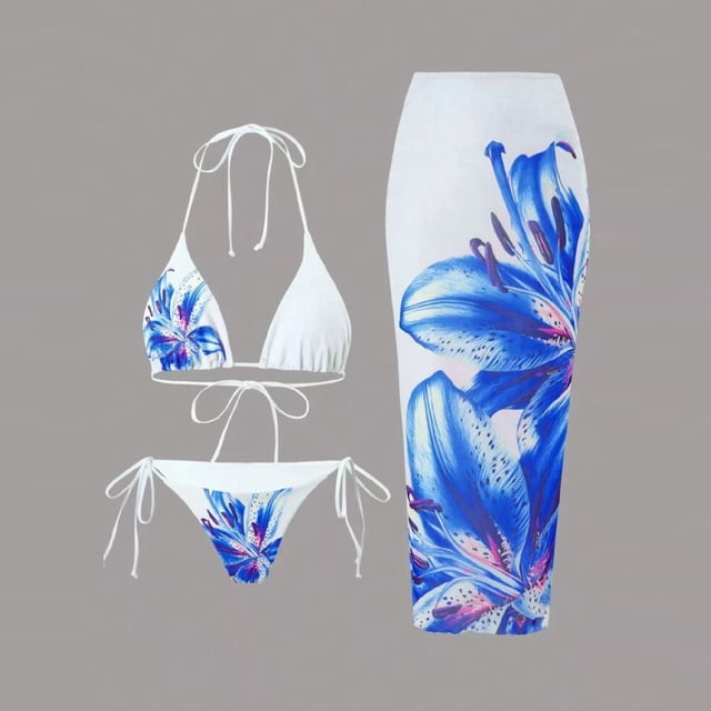 Trajes de baño para mujer, conjunto de traje de baño estampado de dos piezas a la moda para mujer, trajes de baño para mujer, trajes de baño para mujer, trajes de baño de moda de playa para mujer
