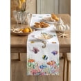 thumbnail image 3 of Coastal Ocean Table Runner, Seahorse Coral Seaweed Seashell Tropical Fish Cotton Linen Kitchen Table Decoration Washable Dining Tabletop Runners for Home Party Decor 13x48 Inches, 3 of 9
