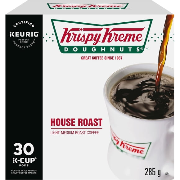 Ensemble de 4 - Beignes Krispy Kreme, Torréfaction Maison Lisse, Dosettes à Portion Individuelle Certifiées Keurig K-Cup pour Cafetières Keurig, 30 Unités (Pa 30 Unités (Lot de 1)