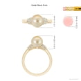thumbnail image 5 of ANGARA Golden South Sea Cultured Pearl & Pave-Set Diamond Ring in 14K Yellow Gold for Women | June Birthstone, Birthday, Anniversary, Jewelry Gift for Women | Pearl Ring, 5 of 9