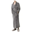 thumbnail image 4 of Kureaily Mens Soft Robe Warm Shaggy Bathrobe Mens Pajamas Set Shorts, 4 of 4