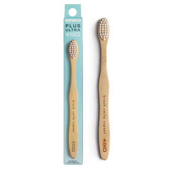 PLUS ULTRA Bamboo Toothbrush, Soft Bristle All-Natural Toothbrush Brush Smile Repeat Handle
