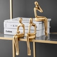 thumbnail image 2 of Thinker Statue Abstract Figure Sculpture Small Ornaments Resin Statue Home Gold Abstract Statue Office Decor C, 2 of 5