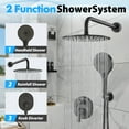 thumbnail image 5 of CASAINC Matte Black 10 in. Wall Mount Handheld Shower Head with 2-Spray Pattern, 1.8 GPM, 5 of 11