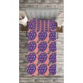 thumbnail image 3 of Ambesonne Artichoke Quilted Bedspread Set 2 Pcs, Roman Vegetables Print, Twin Size, Violet and Coral, 3 of 3