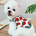thumbnail image 5 of Reheyre Cartoon Strawberry Pattern Warm Pet Dog Vest - Cosplay Pet Clothes for Casual Wear, 5 of 8