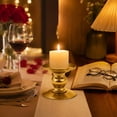 thumbnail image 4 of Vintage Metal Candle Holder - Short Iron Candlestick Stand for Wedding, Dinner Party & Home Decor - Elegant Decorative Centerpiece for Tables - Ideal Gift for Any Occasion Gold, 4 of 4