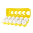 thumbnail image 1 of Juego de huevos a juego de colores para niños, 12 Uds., reconocimiento de números, juguete de emparejamiento con caja de almacenamiento, 1 of 14