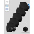 thumbnail image 2 of 5 Piezas Bragas Cortas Plus Size Negro, Cómodas y Transpirables, 2 of 7