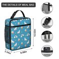 thumbnail image 3 of Unicorn and Balloon Blue Pattern Insulated Lunch Bag for Men Women,Waterproof Lunch Box for Work,Picnic or Travel,Thermal Insulation,10.63x9.06x3.54 Inches, 3 of 5