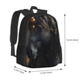 thumbnail image 2 of Sigee Black And Gold White Horse for Simple large capacity backpack Travel Laptop Backpack, Business for Travel and Daily Use, 2 of 9
